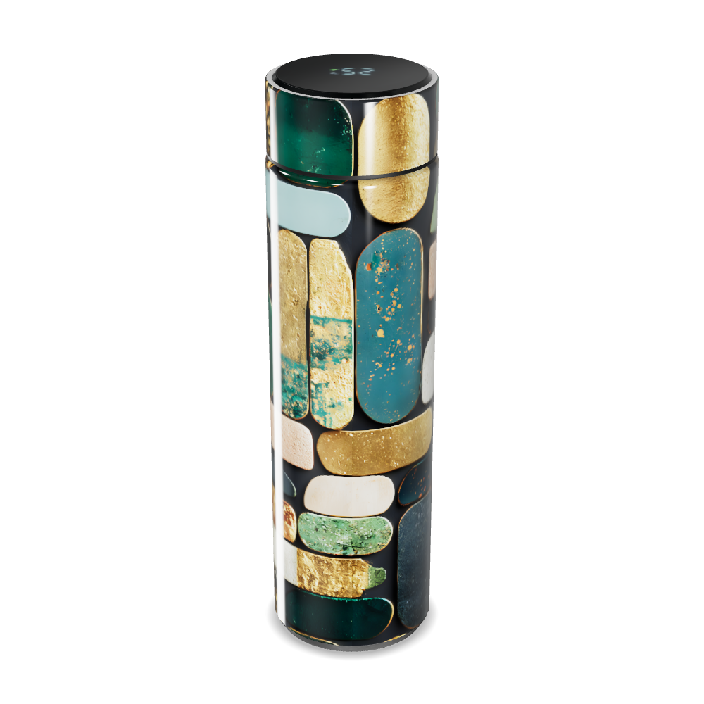 Garrafa Térmica Touch - Estampa Pedras Coloridas