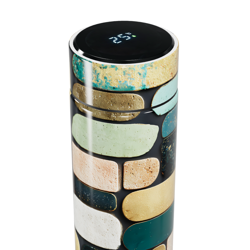 Garrafa Térmica Touch - Estampa Pedras Coloridas