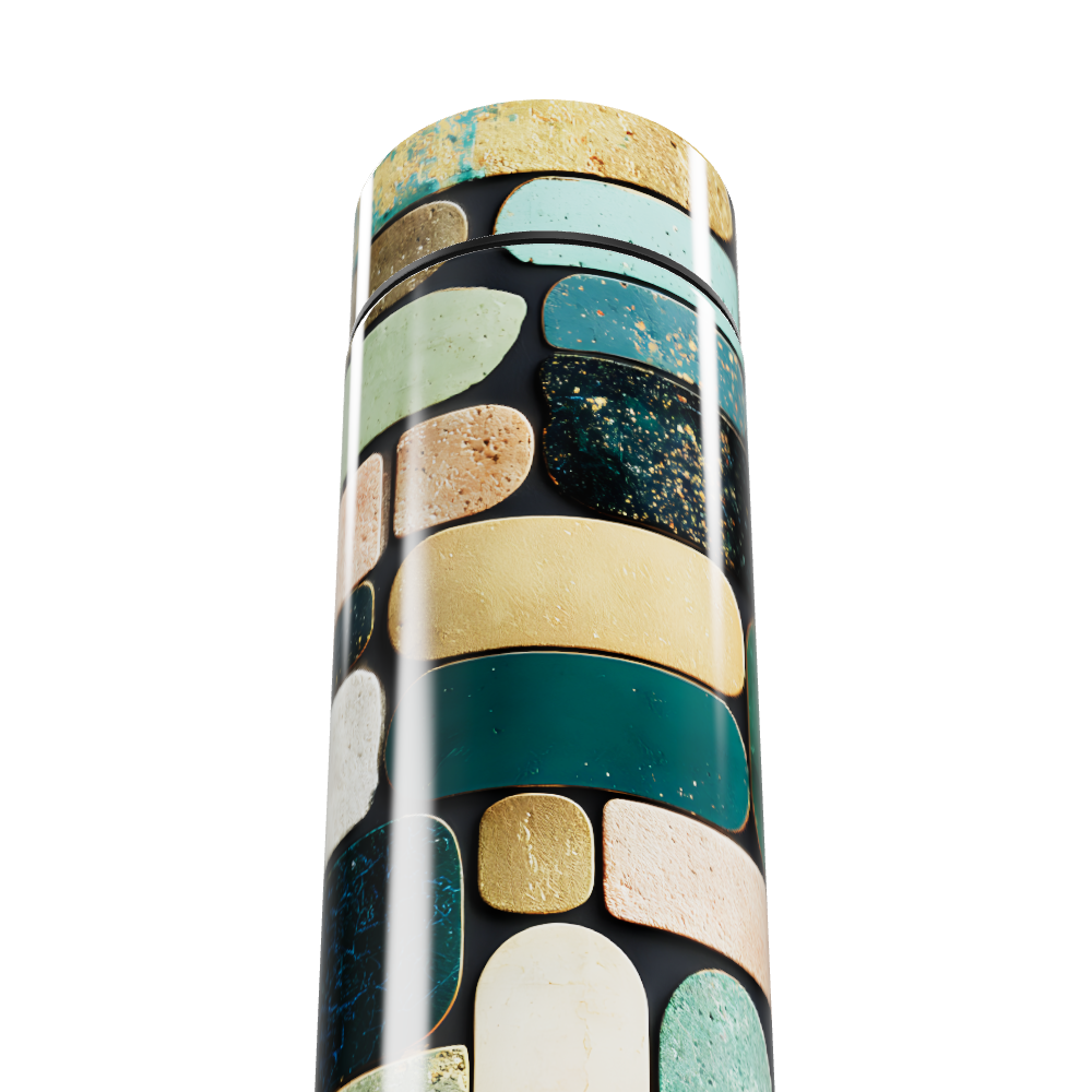 Garrafa Térmica Touch - Estampa Pedras Coloridas