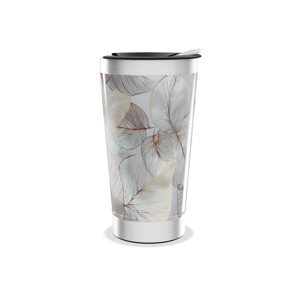 Copo Térmico - Folhas Metálicas Clara
