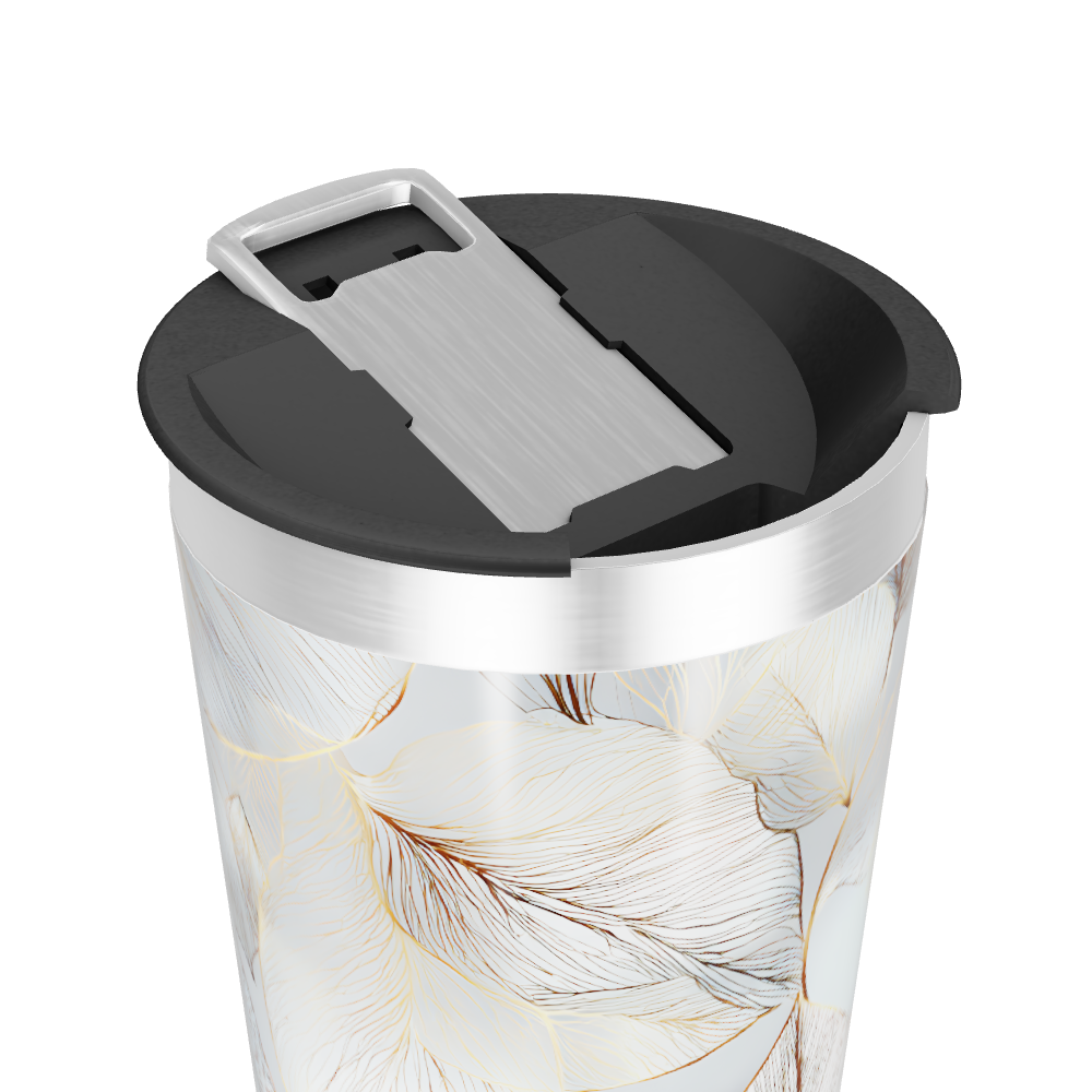 Copo Térmico - Folhas Metálicas Clara