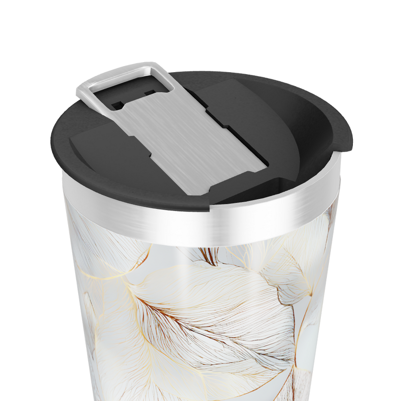 Copo Térmico - Folhas Metálicas Clara