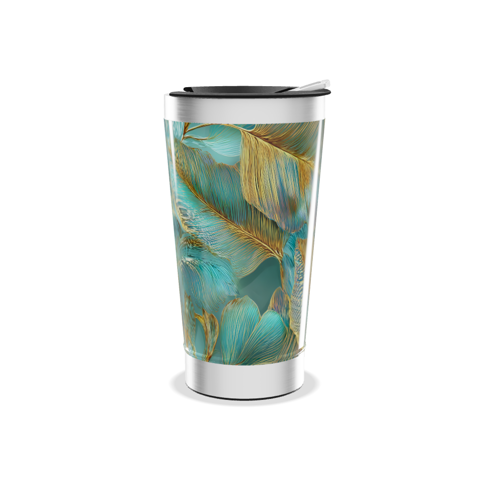 Copo Térmico - Estampa Floral Azul