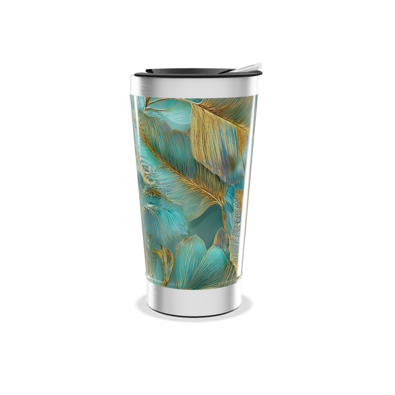 Copo Térmico - Estampa Floral Azul