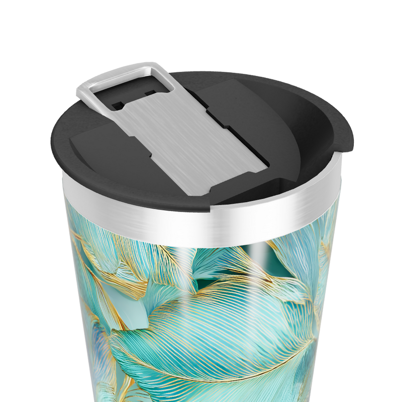 Copo Térmico - Estampa Floral Azul