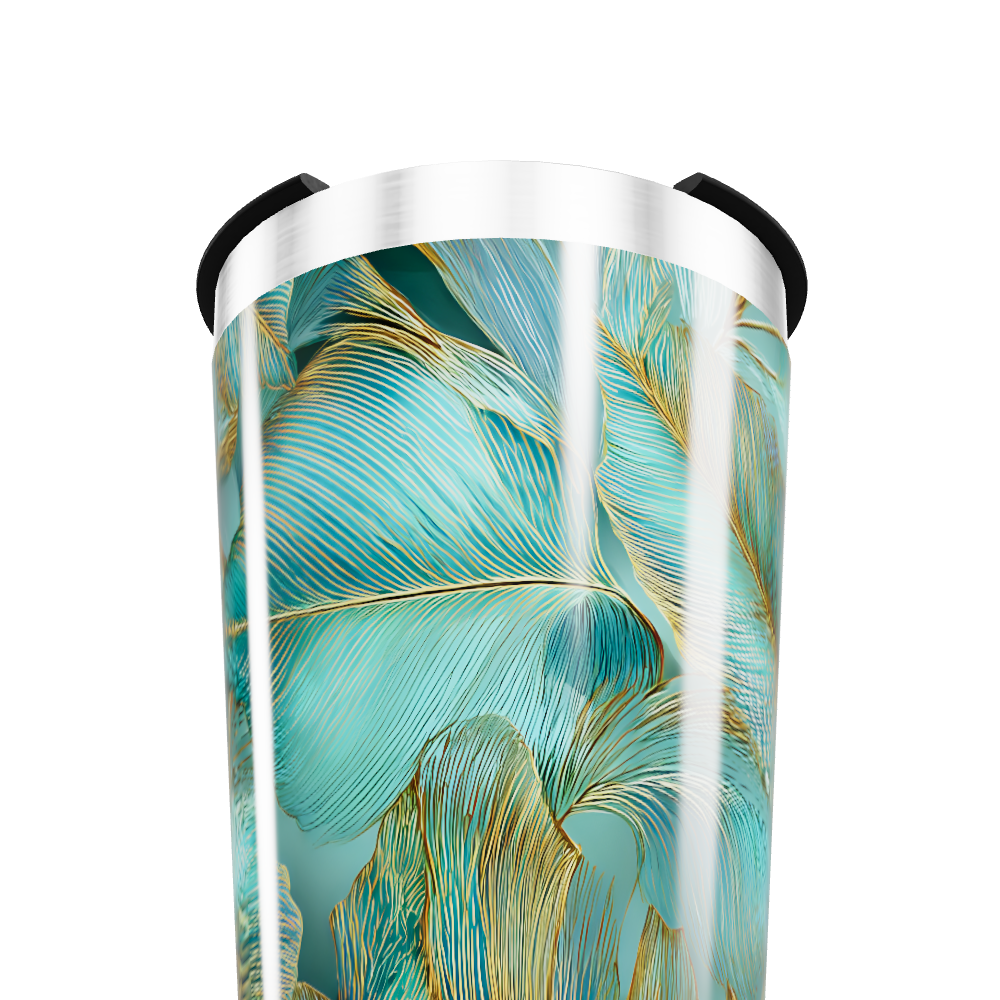 Copo Térmico - Estampa Floral Azul