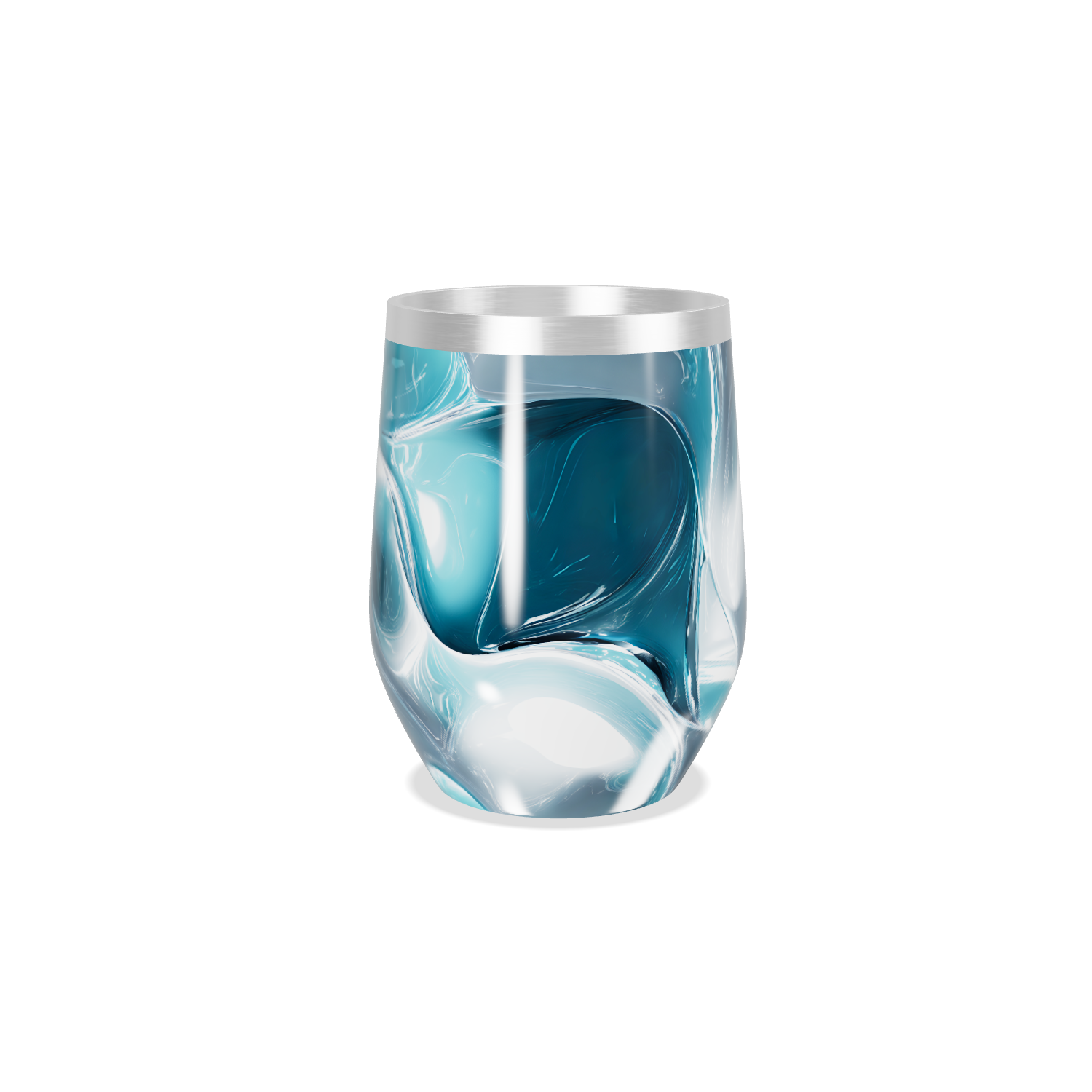 Copo Térmico Slim - Azul Marmorizado Inox