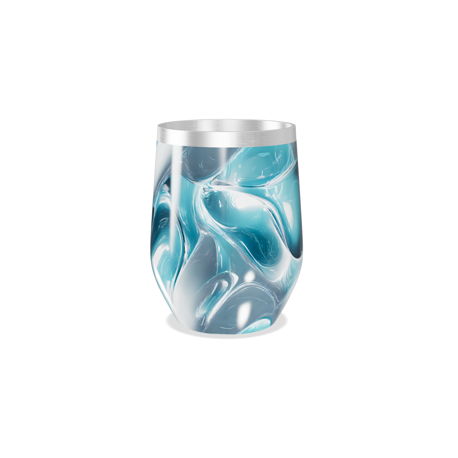 Copo Térmico Slim - Azul Marmorizado Inox