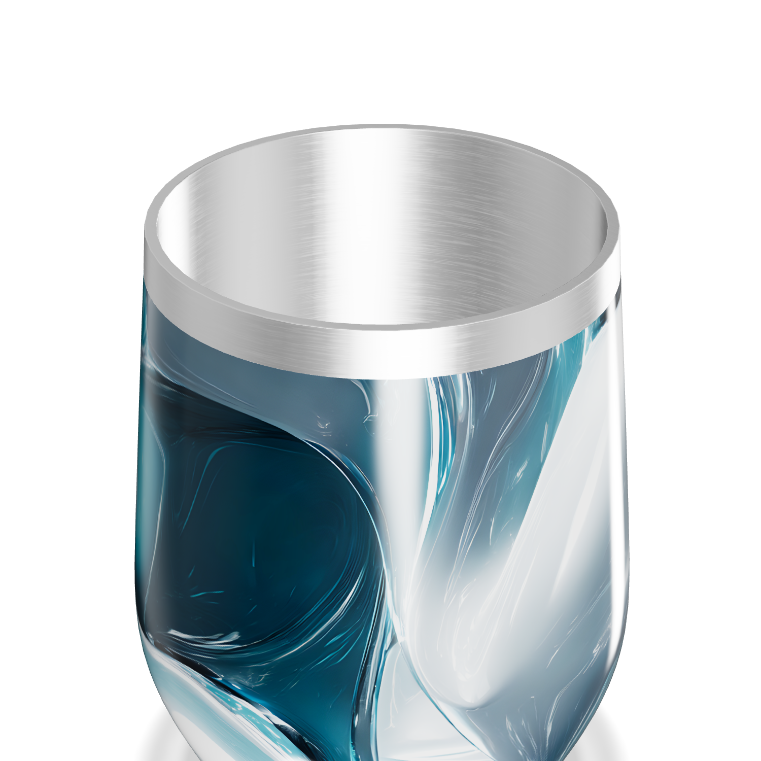 Copo Térmico Slim - Azul Marmorizado Inox