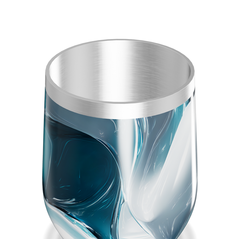 Copo Térmico Slim - Azul Marmorizado Inox