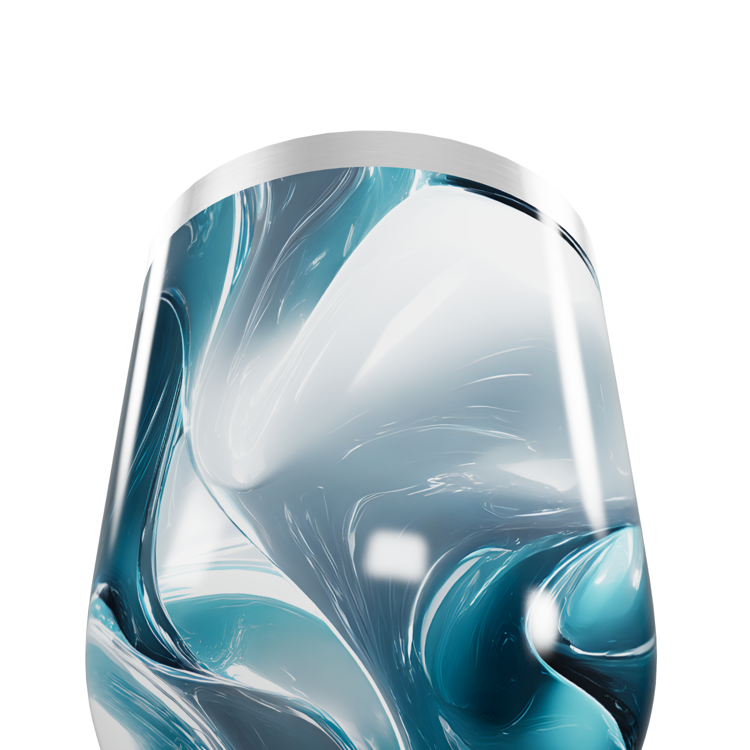 Copo Térmico Slim - Azul Marmorizado Inox