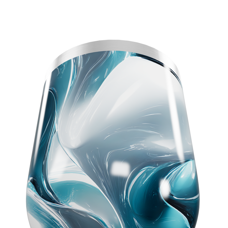 Copo Térmico Slim - Azul Marmorizado Inox