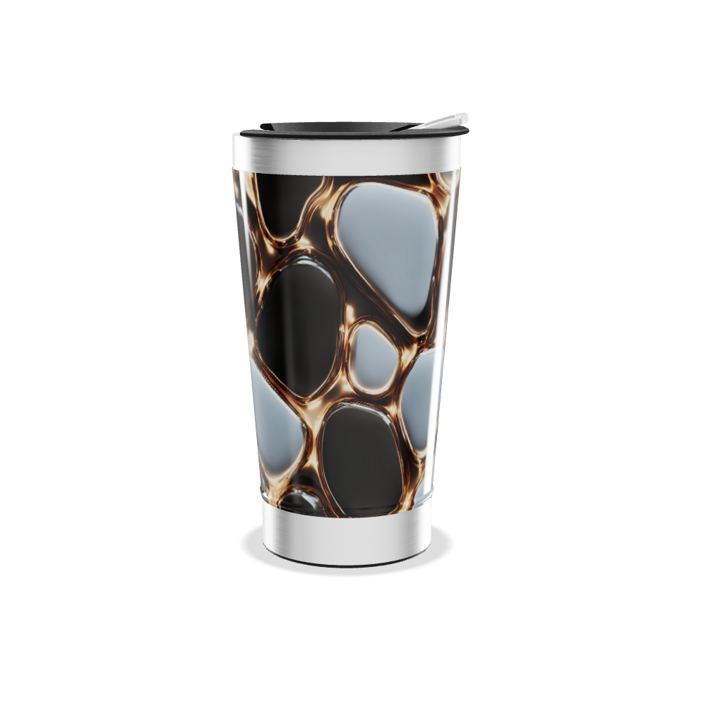Copo Térmico - Aço com Estampa Abstrata