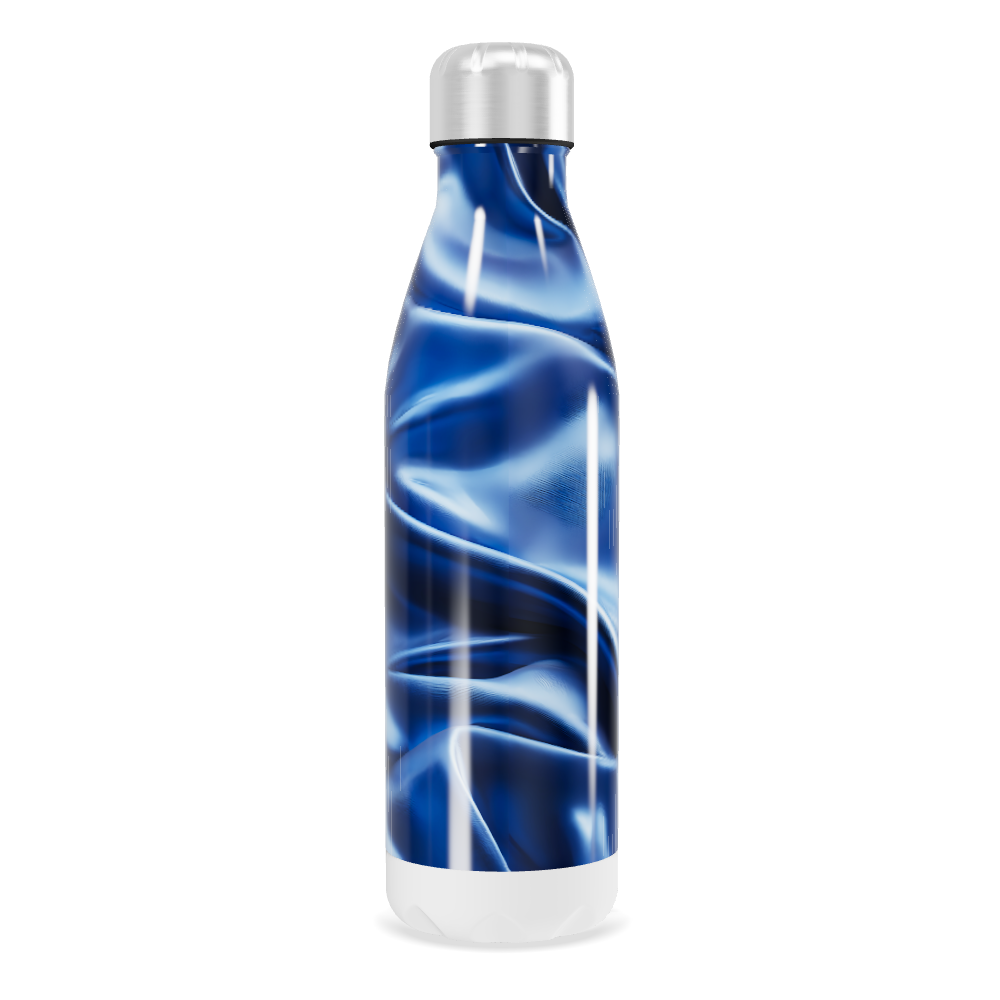Garrafa Inox Azul - Efeito Mármore
