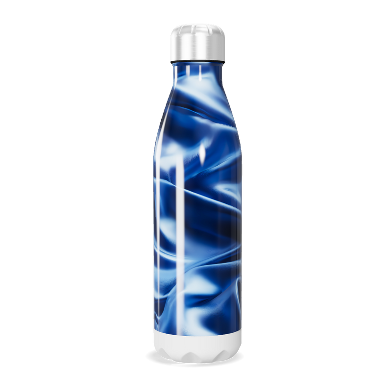 Garrafa Inox Azul - Efeito Mármore