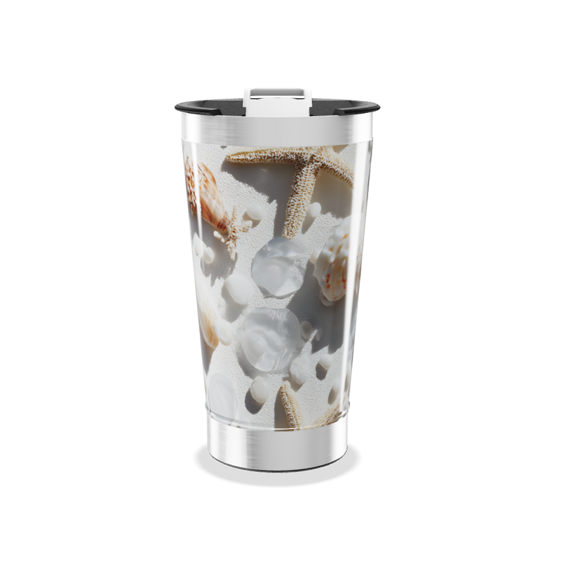 Copo Térmico - Estampa Conchas Marinhas