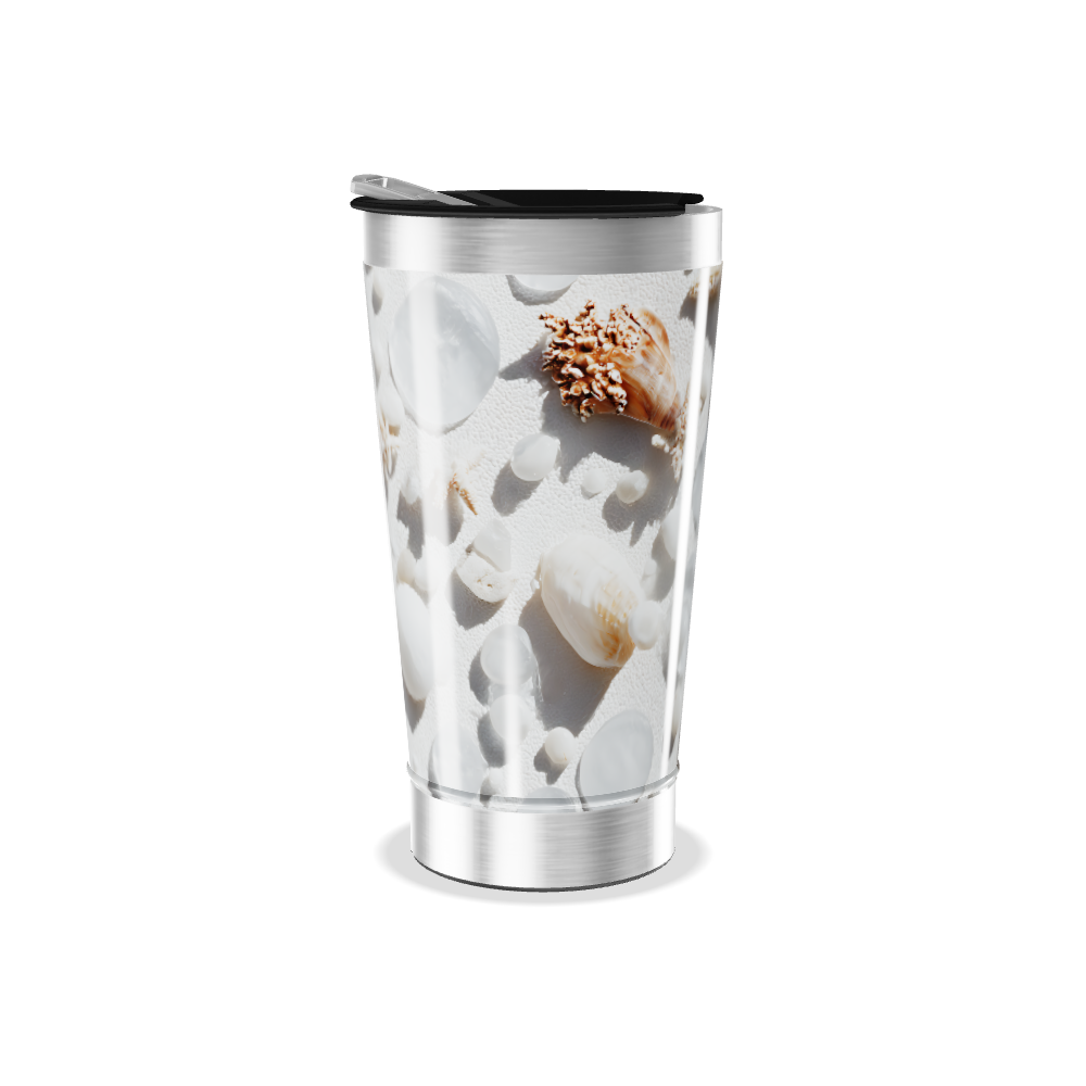 Copo Térmico - Estampa Conchas Marinhas