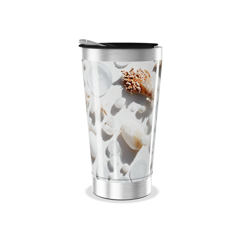 Copo Térmico - Estampa Conchas Marinhas