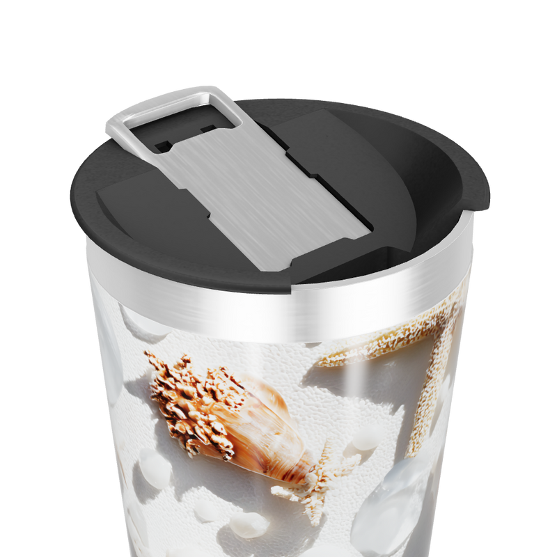 Copo Térmico - Estampa Conchas Marinhas