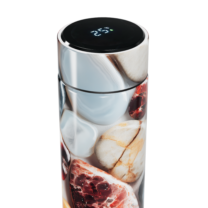 Garrafa Térmica Touch - Estampa Pedras Coloridas