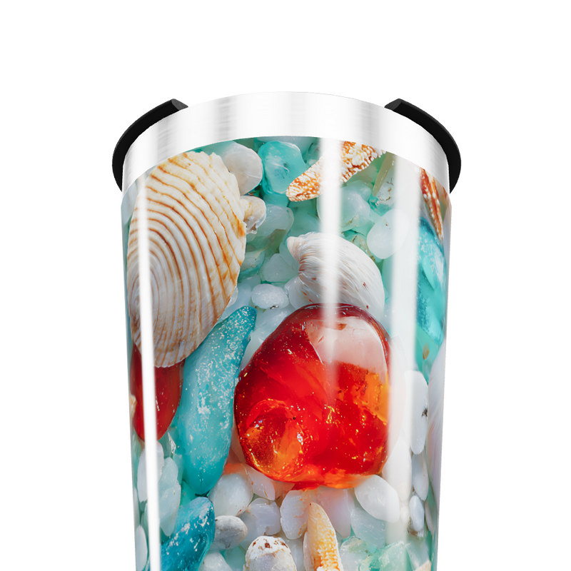 Copo Térmico - Estampa Conchas e Pedras