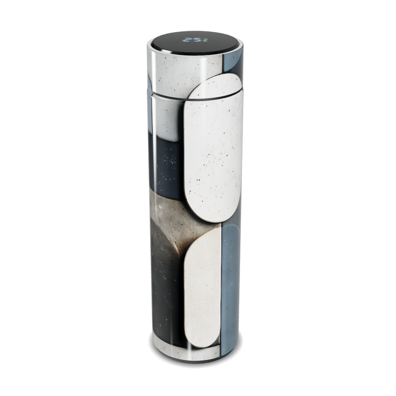 Garrafa Térmica Touch - Design Abstrato Cinza