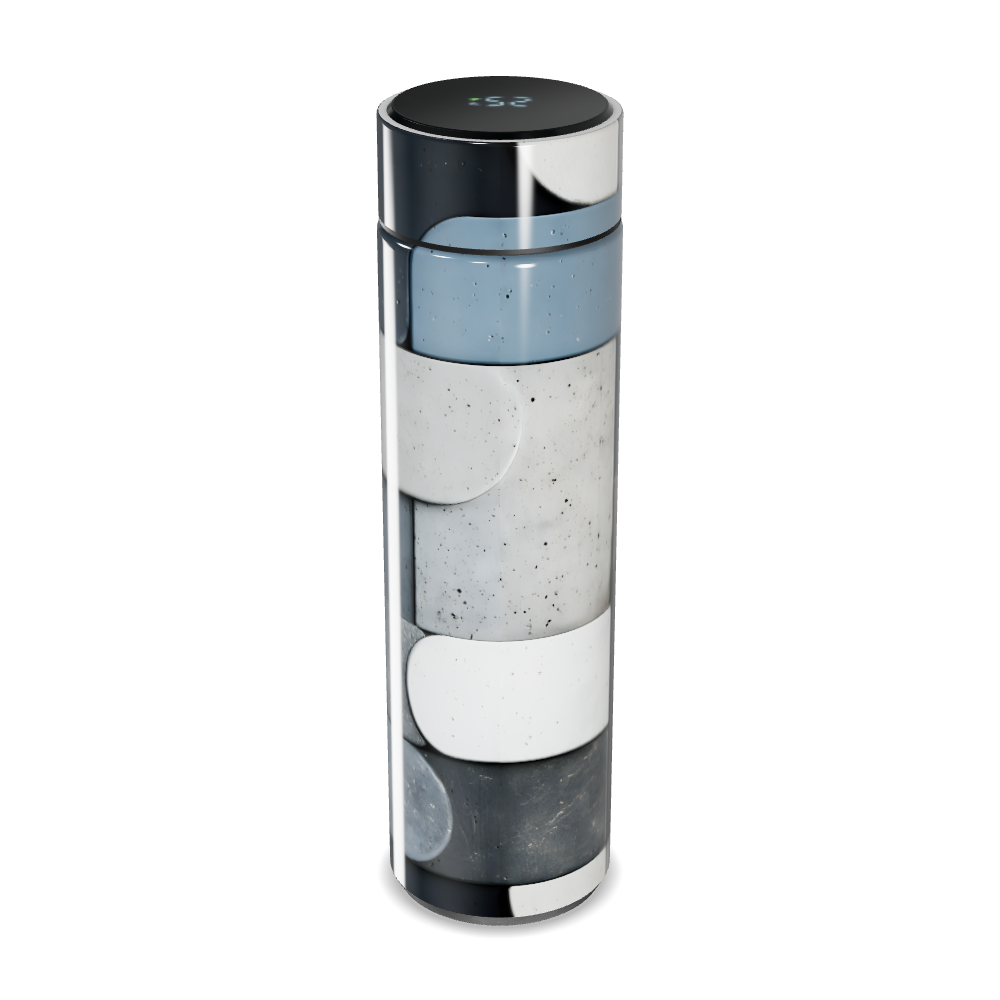 Garrafa Térmica Touch - Design Abstrato Cinza