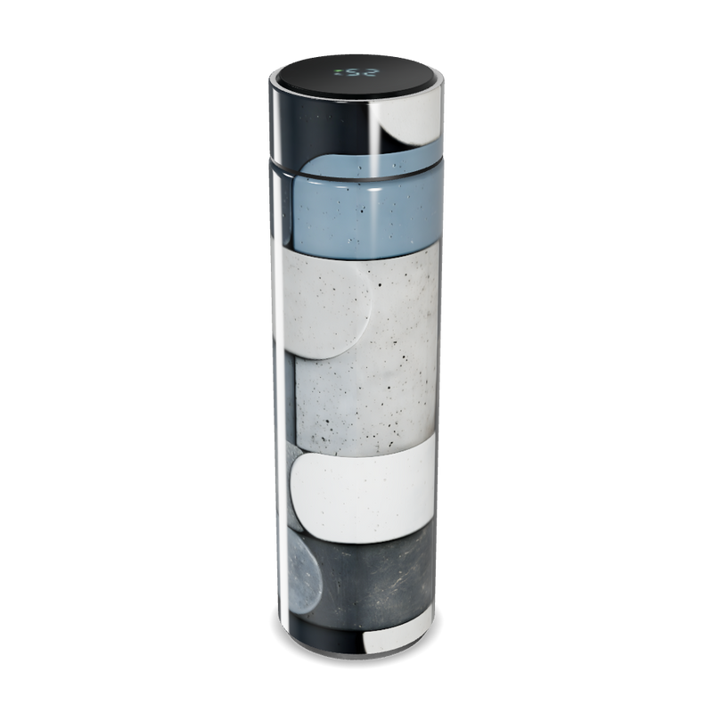 Garrafa Térmica Touch - Design Abstrato Cinza