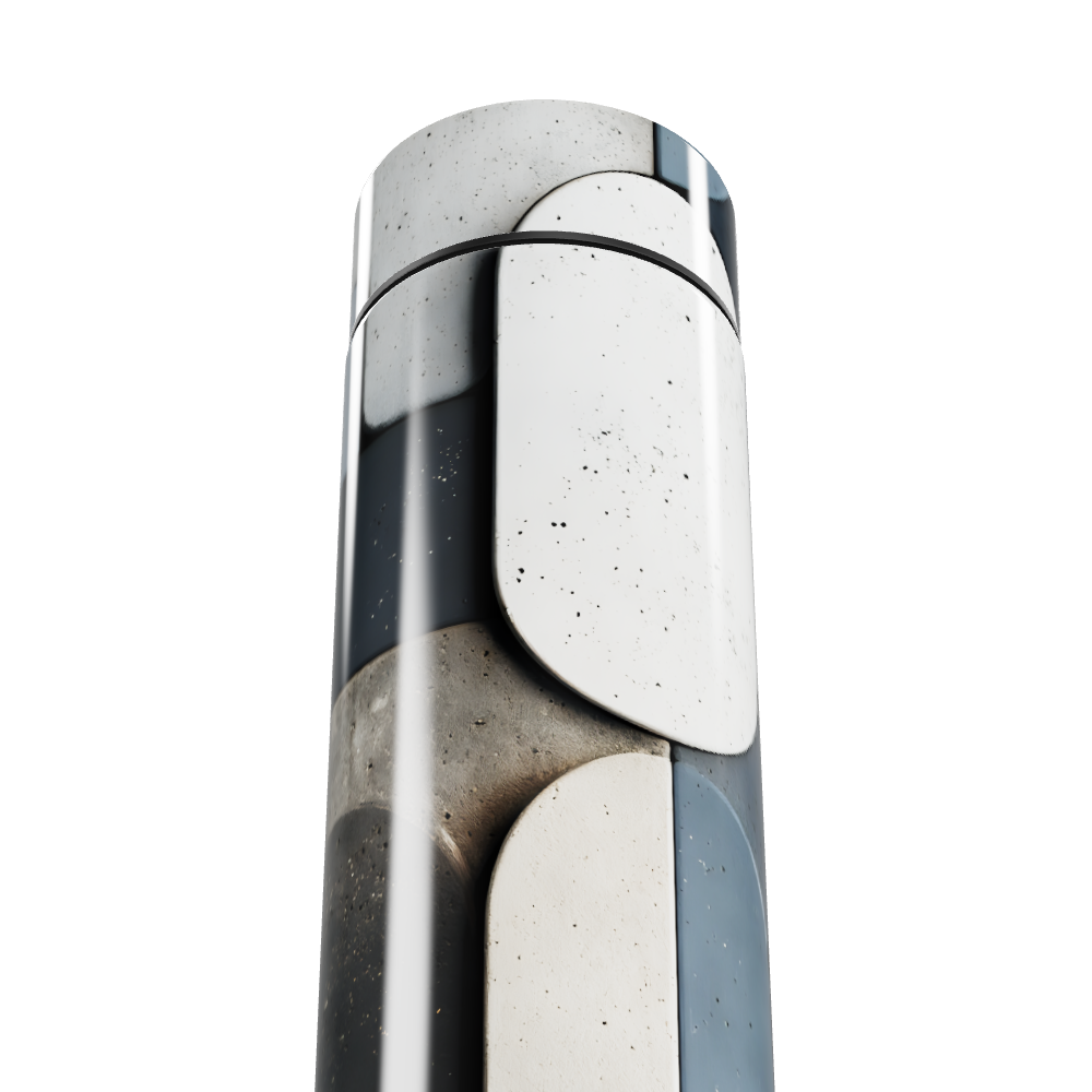 Garrafa Térmica Touch - Design Abstrato Cinza