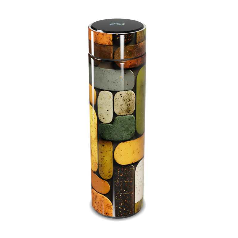 Garrafa Térmica Touch - Estampa Colorida Pedras