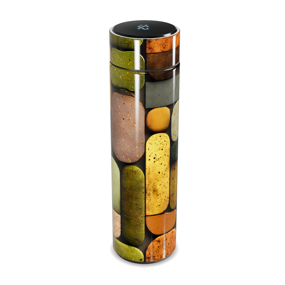 Garrafa Térmica Touch - Estampa Colorida Pedras