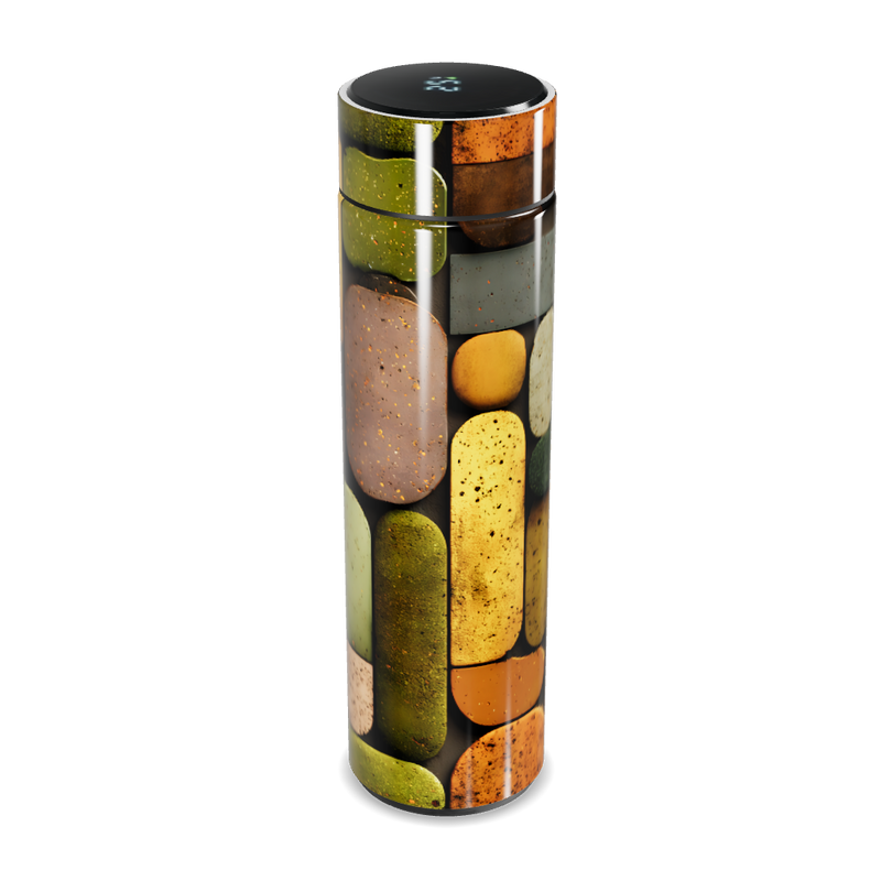 Garrafa Térmica Touch - Estampa Colorida Pedras