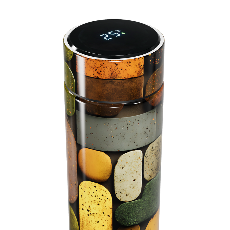 Garrafa Térmica Touch - Estampa Colorida Pedras