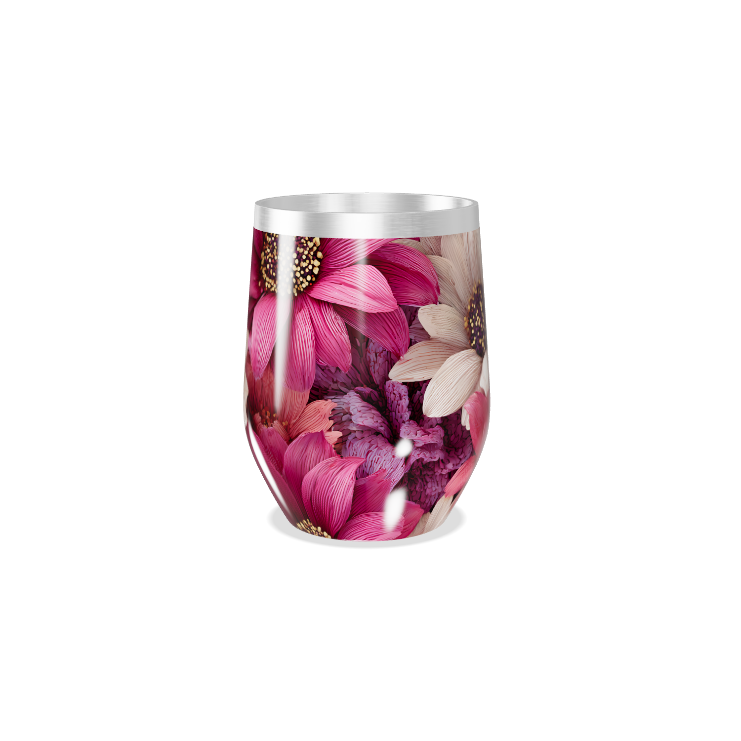 Copo Térmico Slim - Floral Colorido Aço Inox