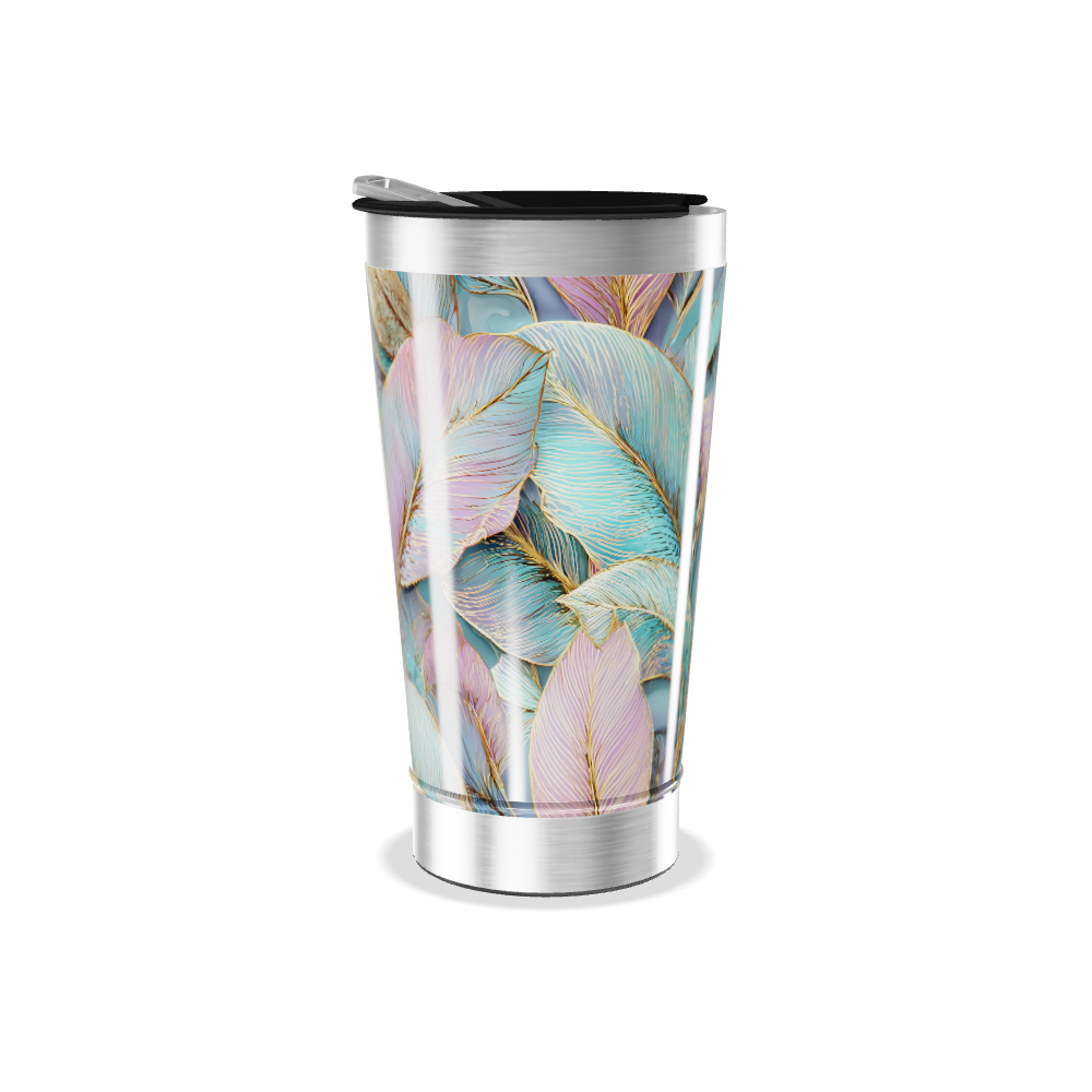 Copo Térmico - Estampa Folhas Coloridas