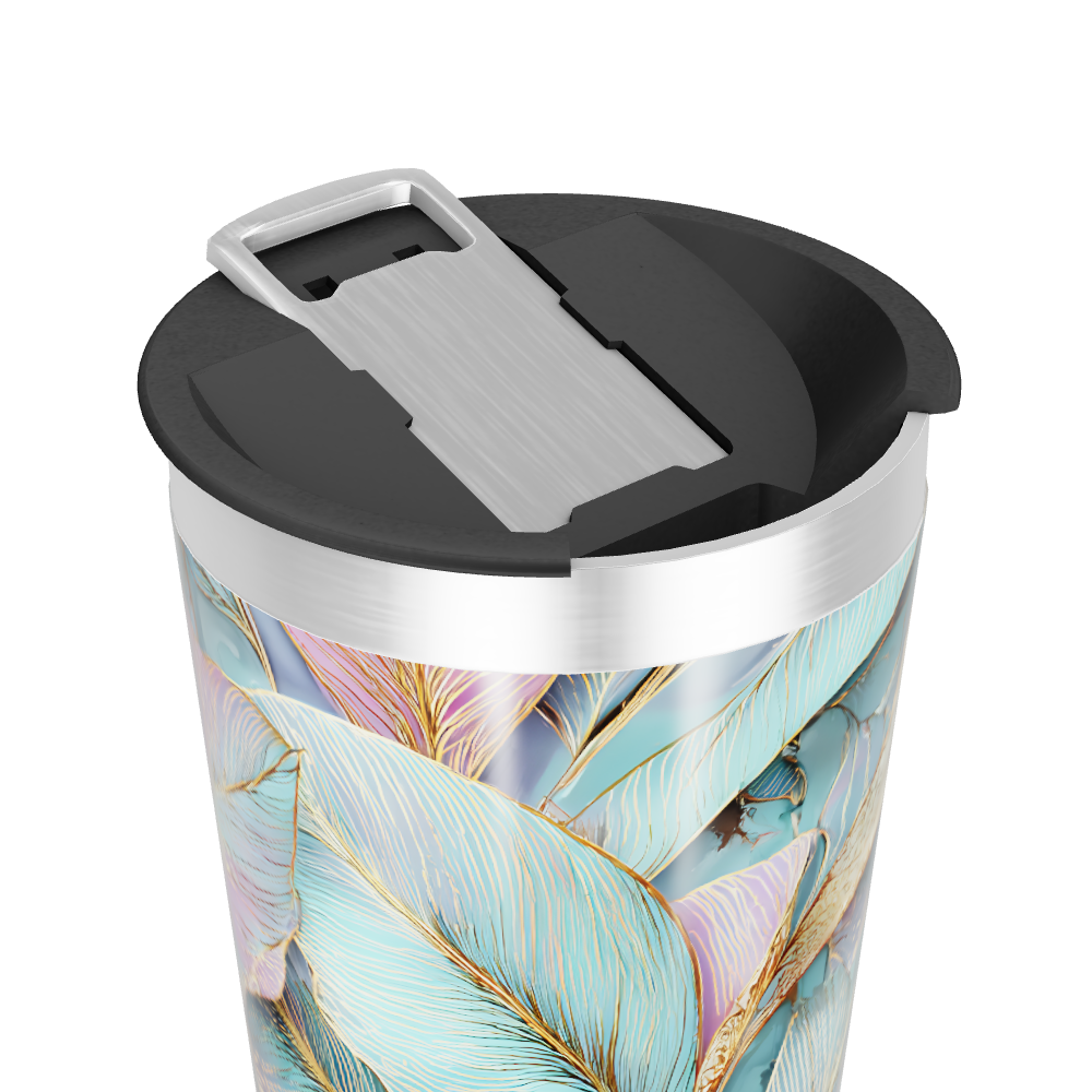 Copo Térmico - Estampa Folhas Coloridas