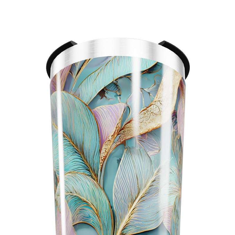 Copo Térmico - Estampa Folhas Coloridas