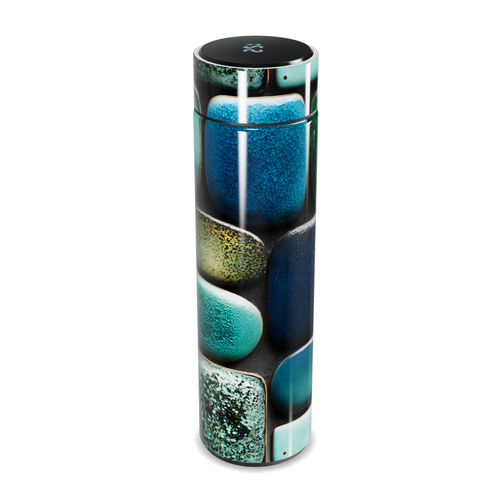 Garrafa Térmica Touch - Estampa Pedras Coloridas