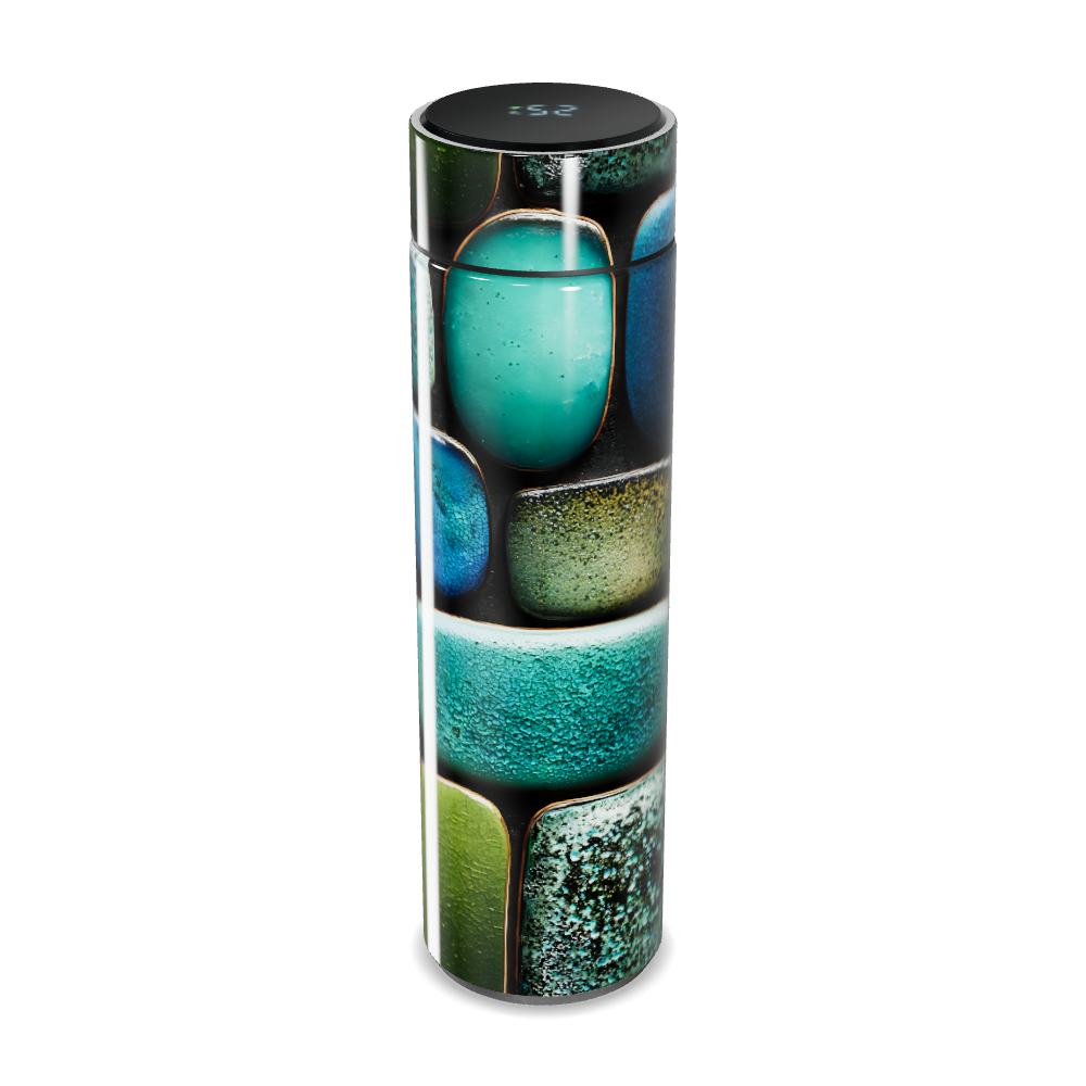 Garrafa Térmica Touch - Estampa Pedras Coloridas