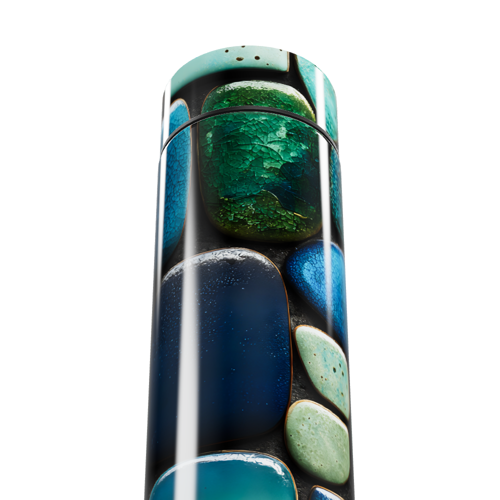 Garrafa Térmica Touch - Estampa Pedras Coloridas