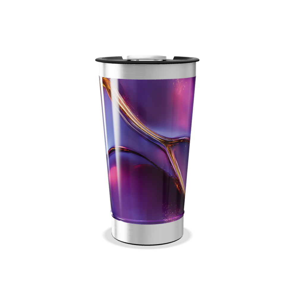 Copo Térmico - Cores Abstratas Aço Inox