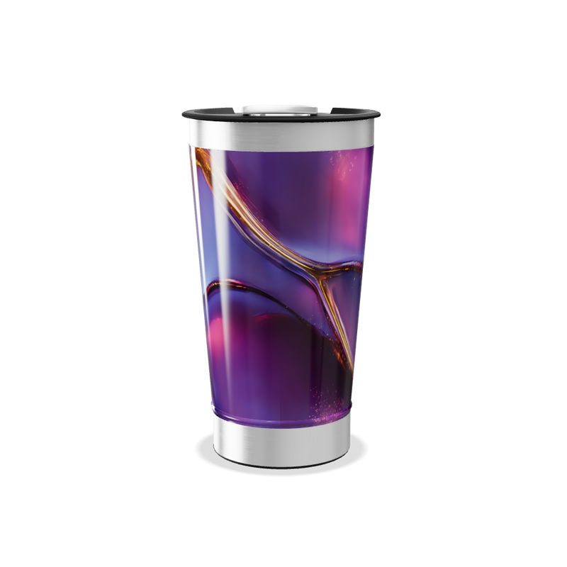 Copo Térmico - Cores Abstratas Aço Inox