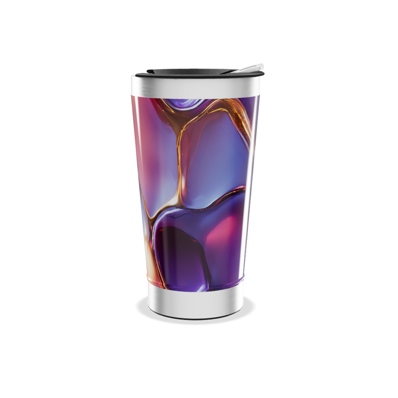 Copo Térmico - Cores Abstratas Aço Inox