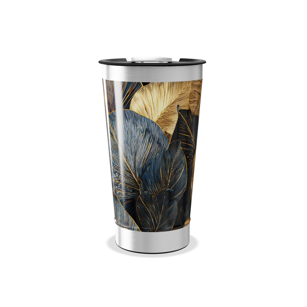 Copo Térmico - Folhas Douradas Aço Inox