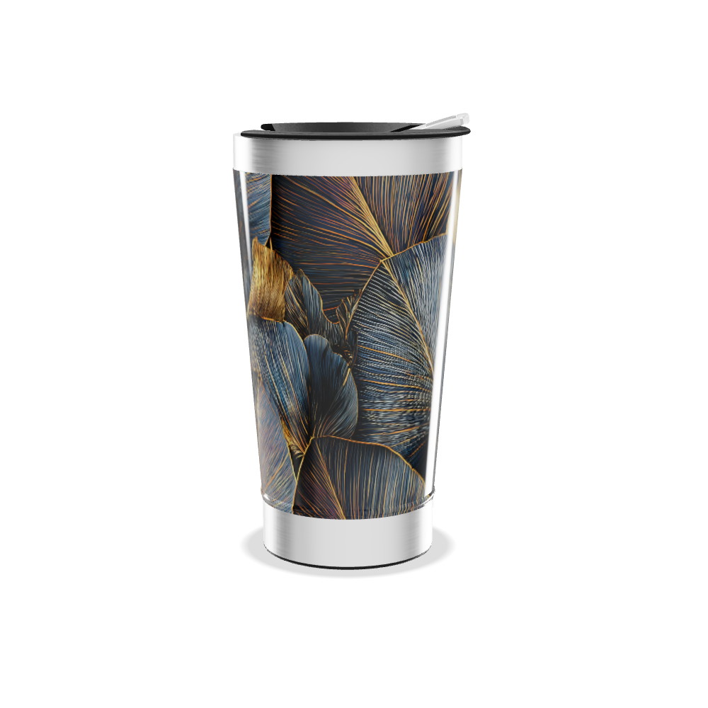 Copo Térmico - Folhas Douradas Aço Inox