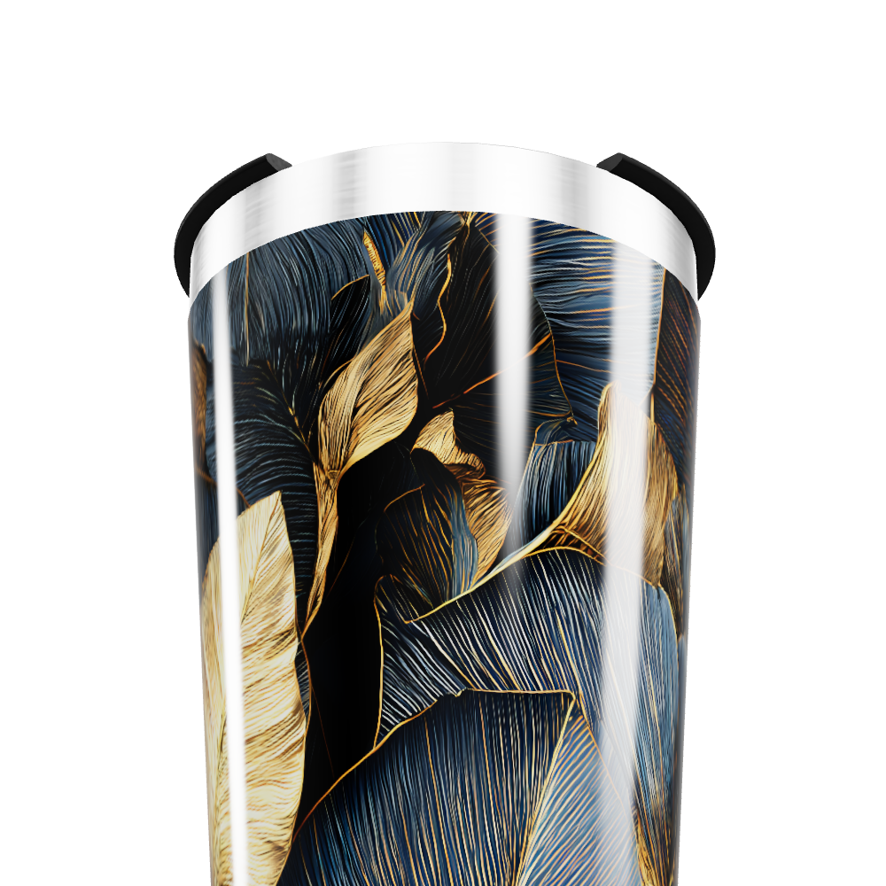 Copo Térmico - Folhas Douradas Aço Inox