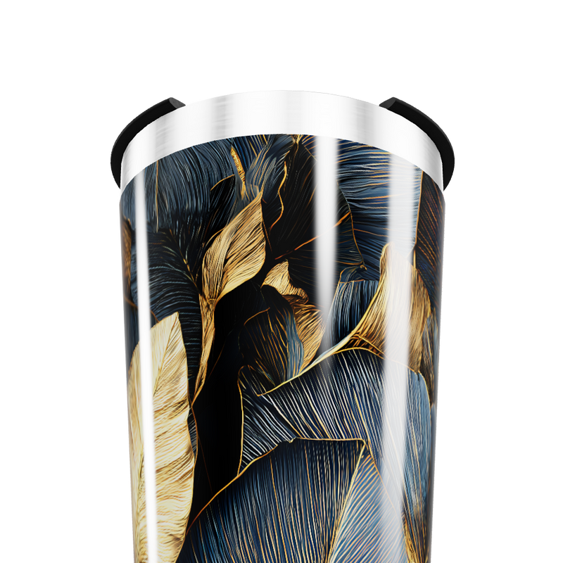 Copo Térmico - Folhas Douradas Aço Inox