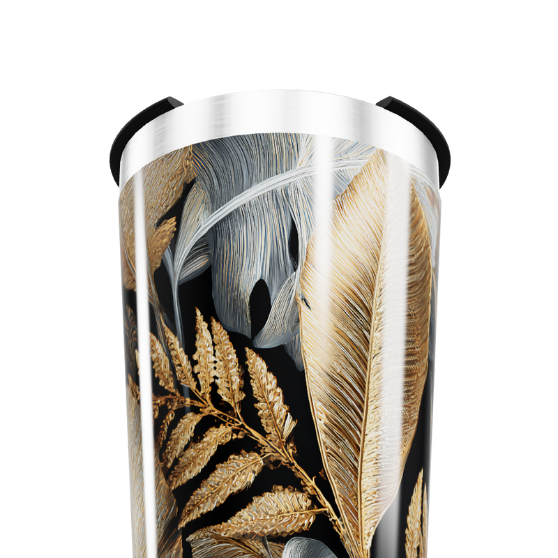 Copo Térmico - Folhagem Dourada