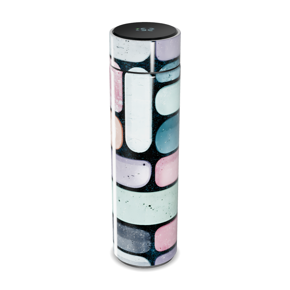 Garrafa Térmica Touch - Estampa Colorida Geométrica