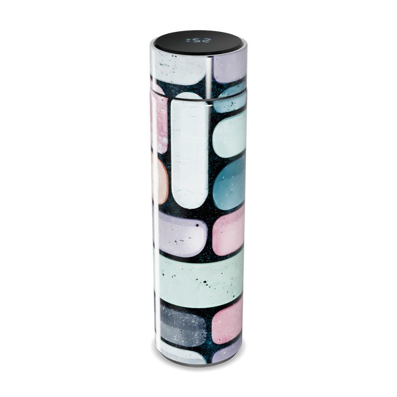 Garrafa Térmica Touch - Estampa Colorida Geométrica